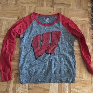 Blue 84 Red and Gray Women's Crew Neck Sweater